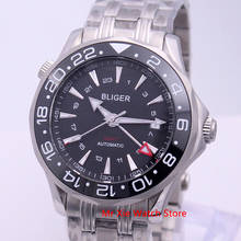 Bliger 41mm Automatic Mechanical Watch Men Luxury Sapphire Crystal Ceramic Bezel GMT Watch Luminous Waterproof Wristwatch Men 2024 - buy cheap