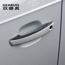Автомобильный Стайлинг из углеродного волокна внешняя ручка двери блестки декоративные защитные чехлы наклейки для Audi A3 8v S3 автомобильные аксессуары 2024 - купить недорого