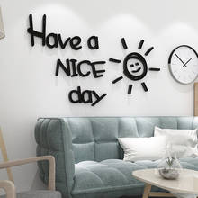 Kid Room Wall Decoration Sticker Have a Nice Day Acrylic Mirror Wall Stickers For Art Background Decor Wallpaper 2024 - buy cheap