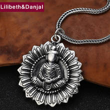 Men Women Pendant Real 925 Sterling Silver Buddha Statue Necklace Pendant Jewelry silver 925 cadena plata de ley 925 mujer P28 2024 - buy cheap