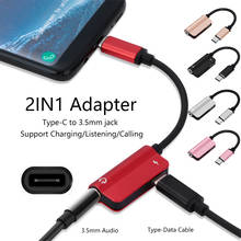 Headphone Jack Type-C Male to Female 3.5 Mm 2 In 1 AUX Fast USB C Splitter Cable To Adapter Audio Convertor for Huawei P20 Pro 2024 - buy cheap