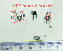 10Pcs/lot 0.4*4.5mm*6.5circles Stainless  Steel Small Torsion with Hook Spring Hardware DIY Tools 2024 - buy cheap