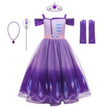 Vestido da elsa, a rainha da neve., fantasia infantil de princesa para festas, natal. 2024 - compre barato