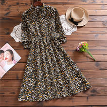 Spring autumn elegant mori girl sweet vestidos new design  long sleeve floral corduroy dress for women fashion 2024 - buy cheap