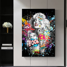 Marilyn Monroe Graffiti Art Prints Pop Art Poster Sexy Portrait Canvas Pictures Street Wall Artwork Mural for Home Decor 2024 - buy cheap