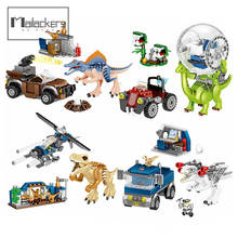 Mailackers Jurassic Dinosaur World War Off-road Vehicle Truck Animal Fitgures Building Blocks Bricks Children Toys For Kid Gifts 2024 - buy cheap