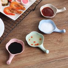 4Pcs Wheat Straw Sauce Dipping Bowls Seasoning Dish with Chopsticks Holder Handle 2024 - buy cheap