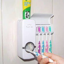 Bathroom Accessories Automatic Tooth Brush Holder Toothpaste Dispenser Squeezer Toothpaste Bathroom Suction Wall Wash Set 2024 - купить недорого