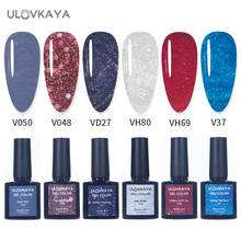 ULOVKAYA-esmalte en Gel para uñas, laca de Gel UV para manicura, brillante, rojo, azul, 7,3 ml 2024 - compra barato