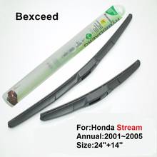 Hybrid Wiper Blade for Honda Stream 2001 2002 2003 2004 2005 Bexceed Car Windshield 24"+14" 2024 - buy cheap