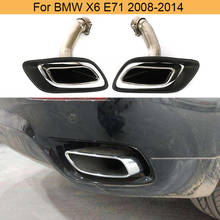 Terminales de escape trasero para coche, terminales de escape para BMW X6 E71 2008-2013, puntas de extremo de escape automático 2024 - compra barato