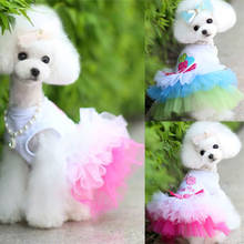 Весенне-летнее платье для маленьких собак, хлопковая Мягкая Милая Одежда для собак, милое платье принцессы для собак, кружевная одежда, высококачественные товары для домашних животных 2024 - купить недорого