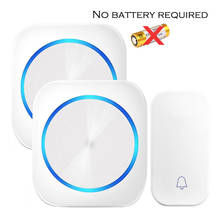 Multifunction Waterproof Night Light EU Wireless Self Powered Door Bell Calling Door Bell 1 2 Button 1 2 Receiver Smart Home 2024 - buy cheap