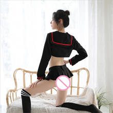 sexy student uniform erotic schoolgirl japanese lingerie sexy mini skirt for sex bikini suit bow shirt sweet underwear 2024 - buy cheap