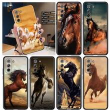 Cute Animal Horse for Samsung Galaxy S21 Ultra Plus Note 20 10 9 8  S10 S9 S8 S7 S6 Edge Plus Black Phone Case 2024 - buy cheap