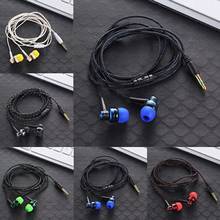 Wired Earphones Earphone for iPhone Samsung Wiring Subwoofer Headset Ear Braided Rope Wire Cloth Rope Earplug 2024 - buy cheap