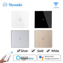 Smart Life Tuya WiFi Light Switch with Luxuray Glass Panel, Touch Sensor Smart Wall Switch Voice Work With Alexa, Google Home 2024 - buy cheap