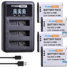 PowerTrust-Batería de Li-90B LI90B para Li-92B, Cargador USB con 3 ranuras LED para Olympus Tough TG-1 iHS TG-2 iHS TG-3 TG-4 SH50 iHS SH60, 4 Uds. 2024 - compra barato