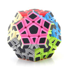 MoYu MeiLong-cubo mágico Megaminxeds, pegatina de fibra de carbono, dodecaedro, rompecabezas de velocidad, juguetes de regalo de Navidad, alta calidad, Original 2024 - compra barato