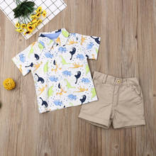 Toddler Kids Baby Boys Summer Dinosaur Tops T-shirt+Pants Shorts Outfits Sets 1-5Y 2024 - buy cheap