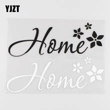 YJZT-calcomanía de vinilo para el hogar con palabras de dibujos animados, 20x7,3 cm, decoración para coche, flor hermosa, negro/plata, 4C-0006 2024 - compra barato