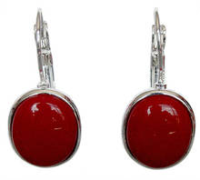 Noble lady's hand 925 silver red coral earrings sleepers Natural stone 925 Sterling Silver wedding jewelry earrings 2024 - buy cheap