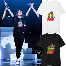 Camiseta feminina moda coreana, roupas kpop mamamoo kpop, harajuku, plus size 2024 - compre barato