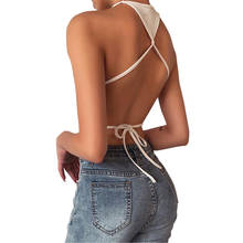 2020 Fashion Women Summer Sexy Slim Cross Straps Vest Halter Neck Bandage Vest Top Backless Beachwear Slim Sun-tops Camisole 2024 - buy cheap