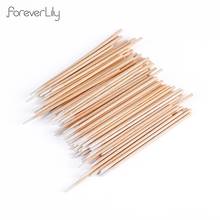 500/1000Pcs Disposable Cotton Swab Lint Free Micro Brushes Wood Cotton Buds Swabs Eyelash Extension Glue Removing Tools 2024 - buy cheap