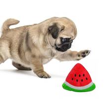 1pc Watermelon Shape Bite-Resistant Pet Chew Toy Creative Cartoon Plush Dog Toy Pet Squeaky Toys Pet Supplies 2024 - buy cheap