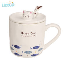 Cat Coffee Mug 330ml Cute 3d Kitten Shape Lid Ceramic of Bone China Cup for Cat Lover Unique Milk Tea Cup Funny Gift with Spoon 2024 - buy cheap