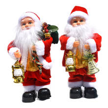 Новое поступление 2021, рождественские набивные игрушки Санта-Клаус с колокольчиком и лампой, лучший подарок для детей, рождественский подарок 2024 - купить недорого