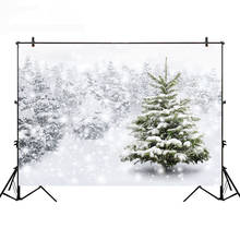 Mocsicka-telón de fondo de Navidad para fotografía, Fondo de copo de nieve para estudio fotográfico, árbol de Navidad, vista de nieve, utilería de fondo 2024 - compra barato