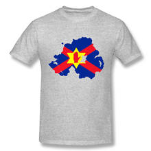 Ulster-Camiseta básica de manga corta para hombre, camisa divertida con estampado de mapa de la bandera de la República de Noruega, talla europea, R301 2024 - compra barato