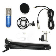 Kit de microfone condensador para gravação em estúdio de transmissão profissional bm 800, conjunto com braço de montagem antichoque para microfone 2024 - compre barato