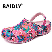 New Women Sandals Casual Outdoor Clogs Summer Beach Shoes Fashion Women Jelly Garden Hollow Shoes Unisex Water Sandals 2024 - buy cheap