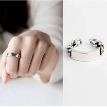Винтажные 925 пробы серебряные гладкие кольца для женщин женские массивные ювелирные изделия обручальные кольца на палец 2024 - купить недорого
