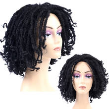Medium Part Synthetic Dreadlocks Hair Wig Low Temperature Bob Wig For African Women Natural Black Soul Locs Braids Wigs Aidaiya 2024 - buy cheap