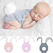 Dvotinst Newborn Photography Props Baby Sleeveless Outfits Rabbit Tail Romper Fotografia Accessories Studio Shoots Photo Props 2024 - buy cheap