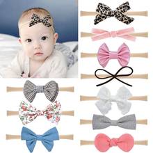 20pc/lot Baby Girls Nylon Headband Infant Hair Accessories Leopard Bows Toddlers Tiara Gift bandage Dot bow Nylon Headband 2024 - buy cheap