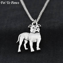 Retro Cartoon Floppy Ears Pit Bull Staffordshire Bull Terrier Dog Pendant Necklace Women Stainless Steel Long Chain Necklace 2024 - buy cheap