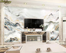 Beibehang personalizado 3d papel de parede mural estilo chinês paisagem textura mármore fundo papéis decoração da sua casa 2024 - compre barato