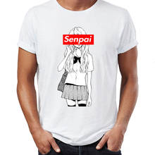 Camiseta Casual para hombre, camiseta divertida para chica de Anime Senpai, camisetas Unisex Harajuku, ropa de calle 2024 - compra barato