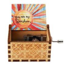 Caja de música de madera tallada a mano, temática jurásica de You Are My Sun La Land, Reina, regalo para Navidad, Año Nuevo 2024 - compra barato