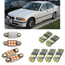 Интерьерные Светодиодные Автомобильные фонари для BMW 3 e36 седан чтение купольные лампы для автомобилей Ошибка Бесплатная номерной знак свет 8 шт./лот 2024 - купить недорого