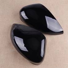 DWCX 1 Pair ABS Gloss Black Wing Mirror Cover Cap Painted Fit for Ford Fiesta MK7 2008-2010 2011 2012 2013 2014 2015 2016 2017 2024 - buy cheap