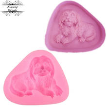 3D dog shaped silicone mold polymer clay Chocolate Mold soft cake decoration tool 2024 - buy cheap