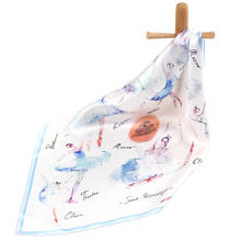 Lenço de seda pura lenço de cabelo feminino bandana lenço de balé lenço de seda natural feminino lenço de pescoço para mulher 2024 - compre barato