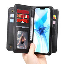 Flip Wallet Case For Samsung Galaxy S9 S10 S20 S10E Note 10 20 Plus Ultra Lite Leather Cover 10 Cards Strap Holder Phone Coque 2024 - buy cheap