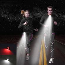 Уличные спортивные ходовые огни COB светодиодный ночной фонарь для бега, предупреждающие огни, нагрудный фонарь с USB-зарядкой, фонарик для безопасного бега 2024 - купить недорого